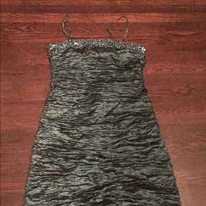 New BCBG teal beaded mini dress!